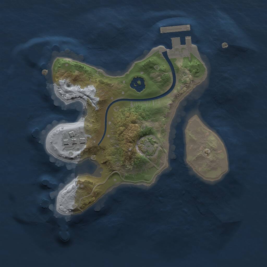 Rust Map: Procedural Map, Size: 1800, Seed: 693375419, 4 Monuments
