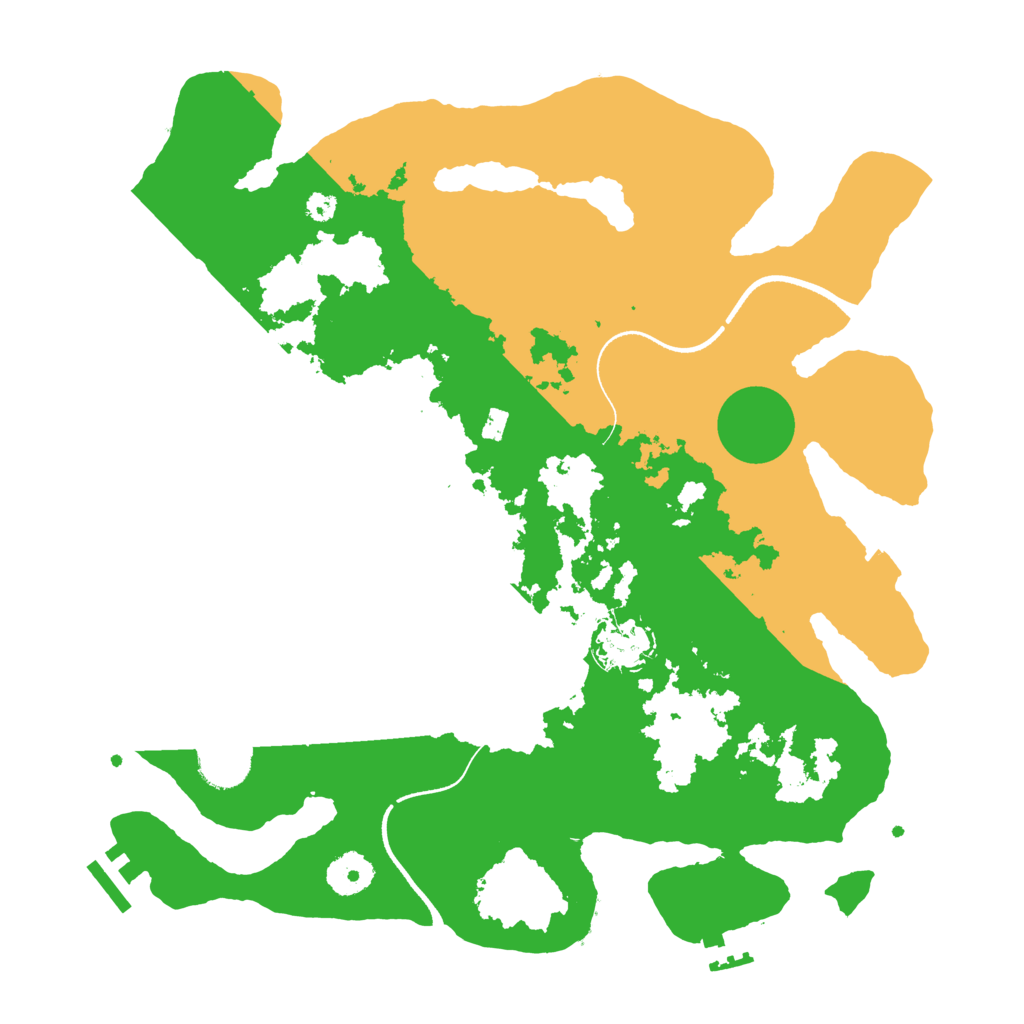 Biome Rust Map: Procedural Map, Size: 3500, Seed: 114624