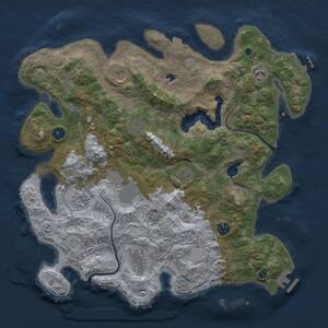 Thumbnail Rust Map: Procedural Map, Size: 4000, Seed: 515726371, 15 Monuments
