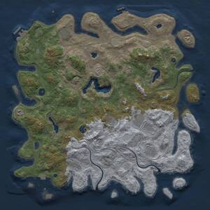 Thumbnail Rust Map: Procedural Map, Size: 4500, Seed: 1879814617, 14 Monuments