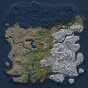 Thumbnail Rust Map: Procedural Map, Size: 4500, Seed: 1905115647, 13 Monuments