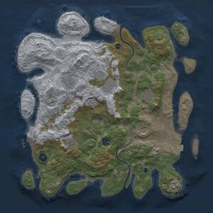 Thumbnail Rust Map: Procedural Map, Size: 3850, Seed: 123286165, 13 Monuments