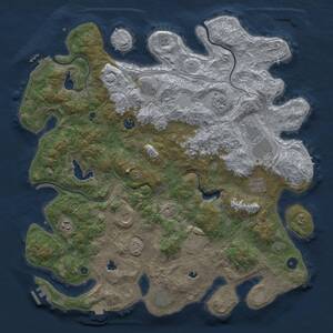 Thumbnail Rust Map: Procedural Map, Size: 4500, Seed: 297076141, 16 Monuments