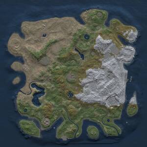 Thumbnail Rust Map: Procedural Map, Size: 4007, Seed: 466310247, 14 Monuments