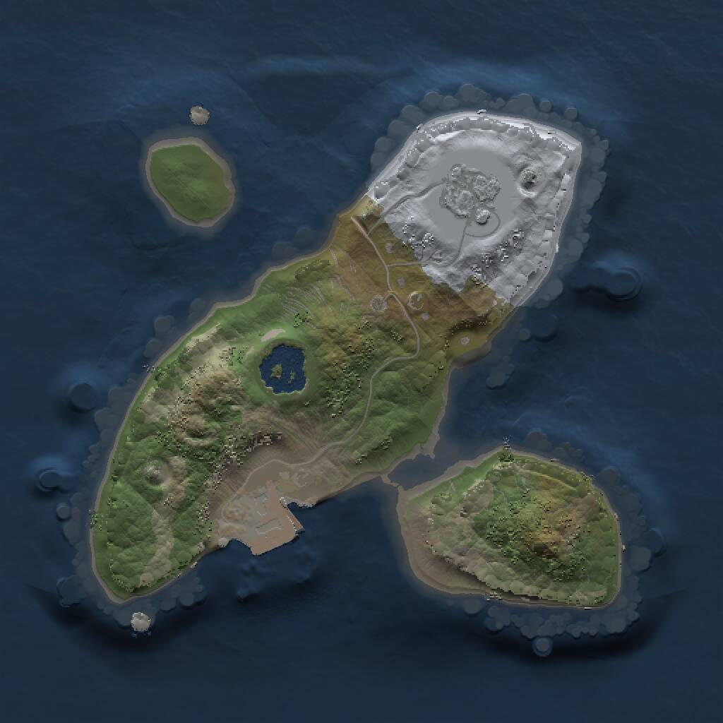 Rust Map: Procedural Map, Size: 1500, Seed: 5461824, 2 Monuments