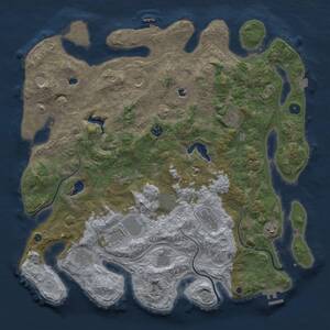 Thumbnail Rust Map: Procedural Map, Size: 4500, Seed: 979879739, 17 Monuments