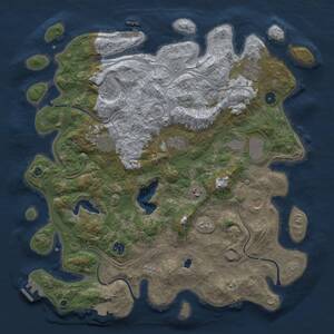 Thumbnail Rust Map: Procedural Map, Size: 4300, Seed: 1586544950, 15 Monuments