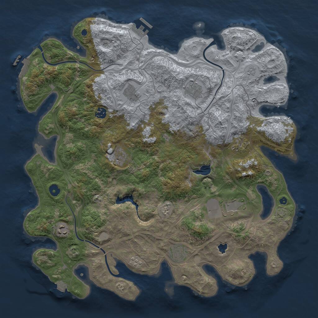 Rust Map: Procedural Map, Size: 4250, Seed: 1451516875, 15 Monuments