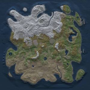 Thumbnail Rust Map: Procedural Map, Size: 4000, Seed: 48576694, 15 Monuments