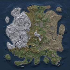 Thumbnail Rust Map: Procedural Map, Size: 3750, Seed: 225498636, 15 Monuments