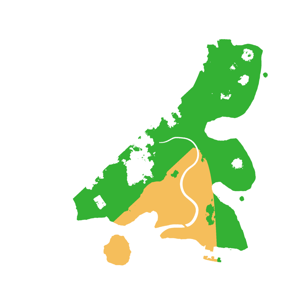 Biome Rust Map: Procedural Map, Size: 2500, Seed: 86992597