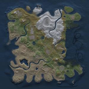 Thumbnail Rust Map: Procedural Map, Size: 4250, Seed: 944557178, 17 Monuments