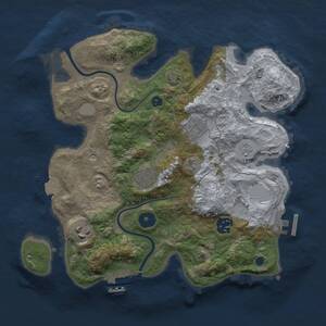 Thumbnail Rust Map: Procedural Map, Size: 3000, Seed: 56780308, 10 Monuments