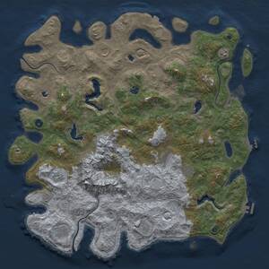 Thumbnail Rust Map: Procedural Map, Size: 5000, Seed: 1989588855, 16 Monuments