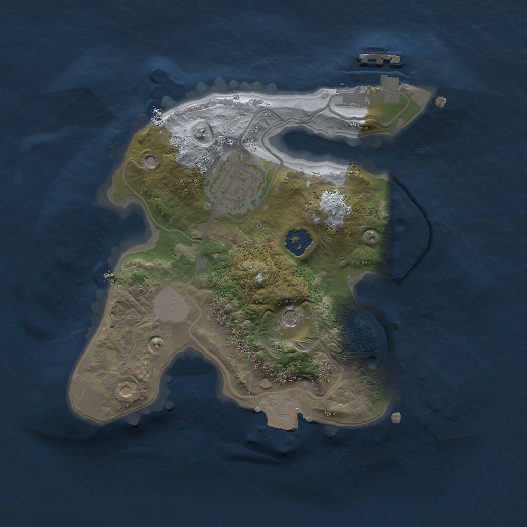 Rust Map: Procedural Map, Size: 2000, Seed: 241030842, 4 Monuments