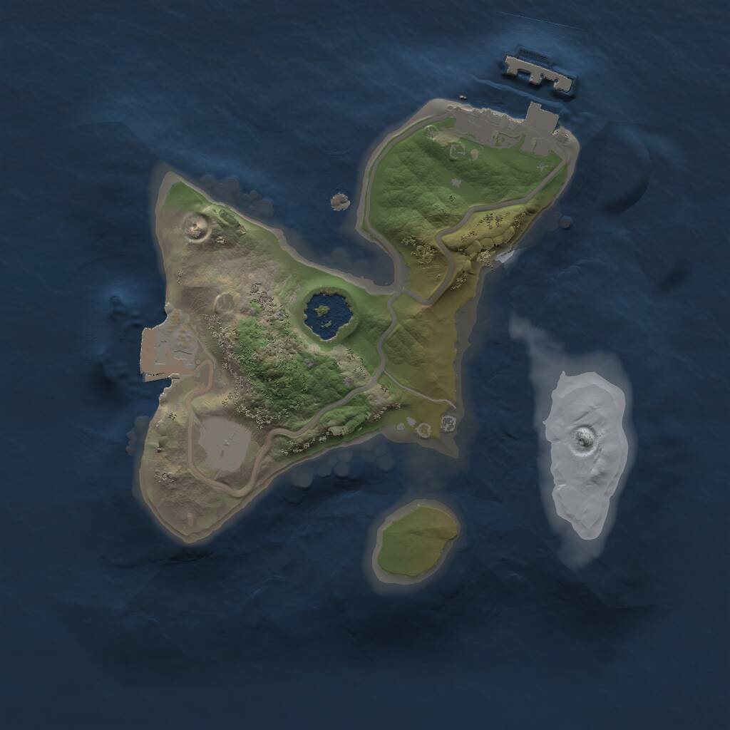 Rust Map: Procedural Map, Size: 1600, Seed: 1005045336, 2 Monuments