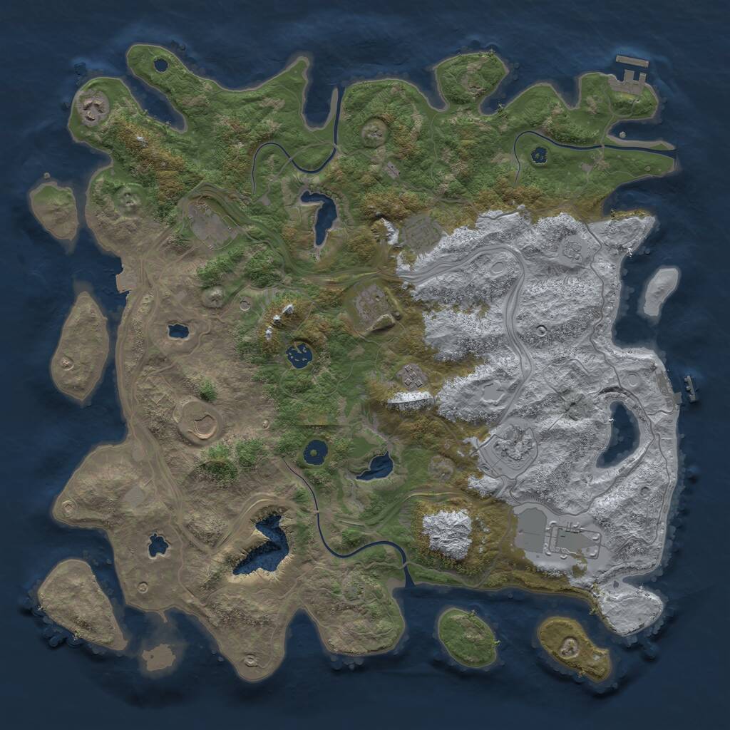 Rust Map: Procedural Map, Size: 4500, Seed: 322794, 15 Monuments