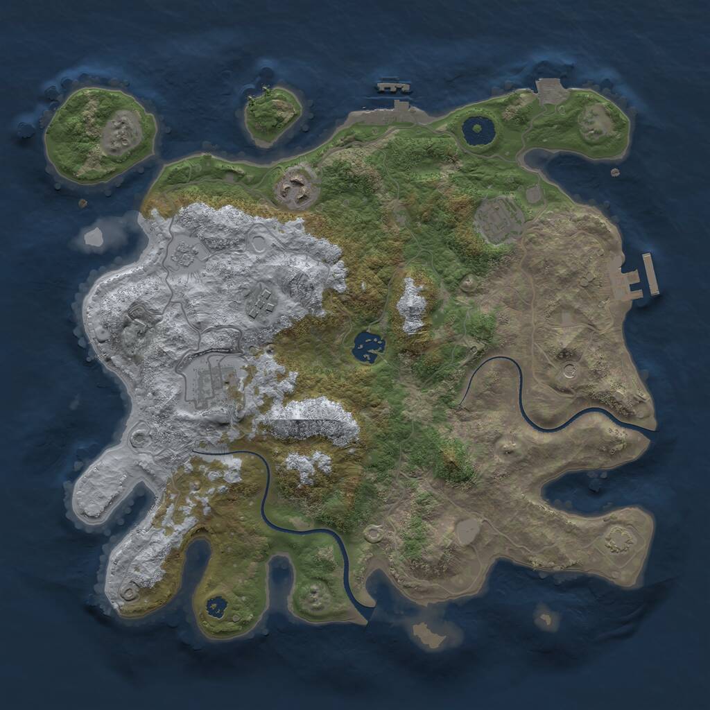 Rust Map: Procedural Map, Size: 3400, Seed: 6901, 11 Monuments