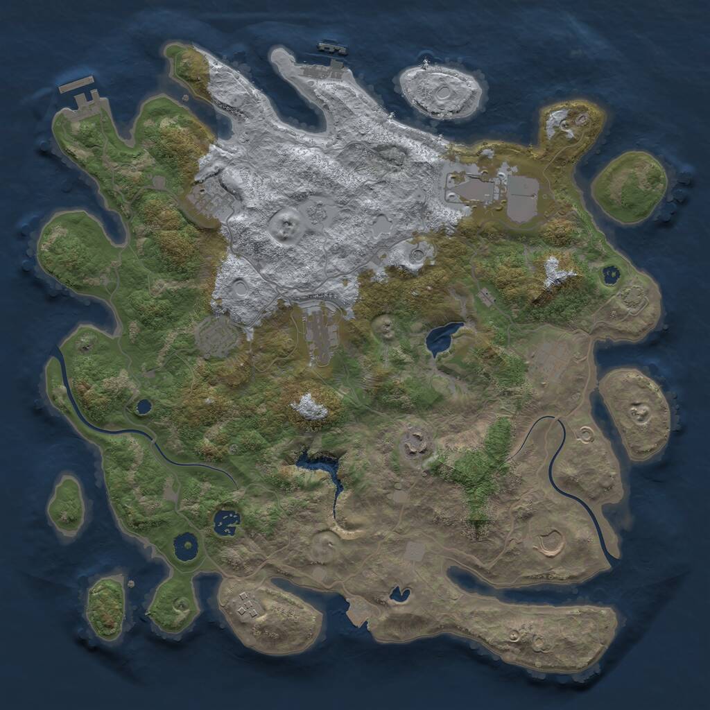 Rust Map: Procedural Map, Size: 4000, Seed: 949994122, 15 Monuments
