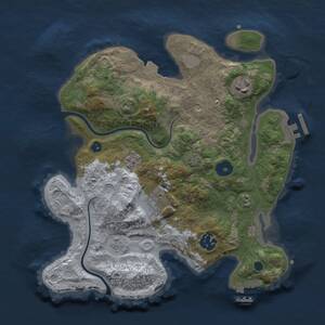 Thumbnail Rust Map: Procedural Map, Size: 3000, Seed: 52521212, 10 Monuments