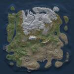 Thumbnail Rust Map: Procedural Map, Size: 3650, Seed: 1356788371, 13 Monuments