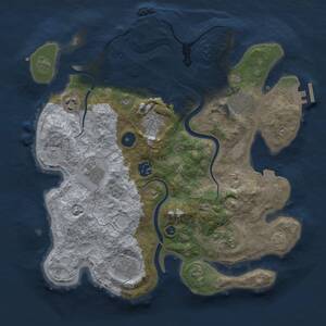 Thumbnail Rust Map: Procedural Map, Size: 3400, Seed: 563822452, 14 Monuments