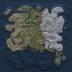 Thumbnail Rust Map: Procedural Map, Size: 3700, Seed: 1842452561, 13 Monuments
