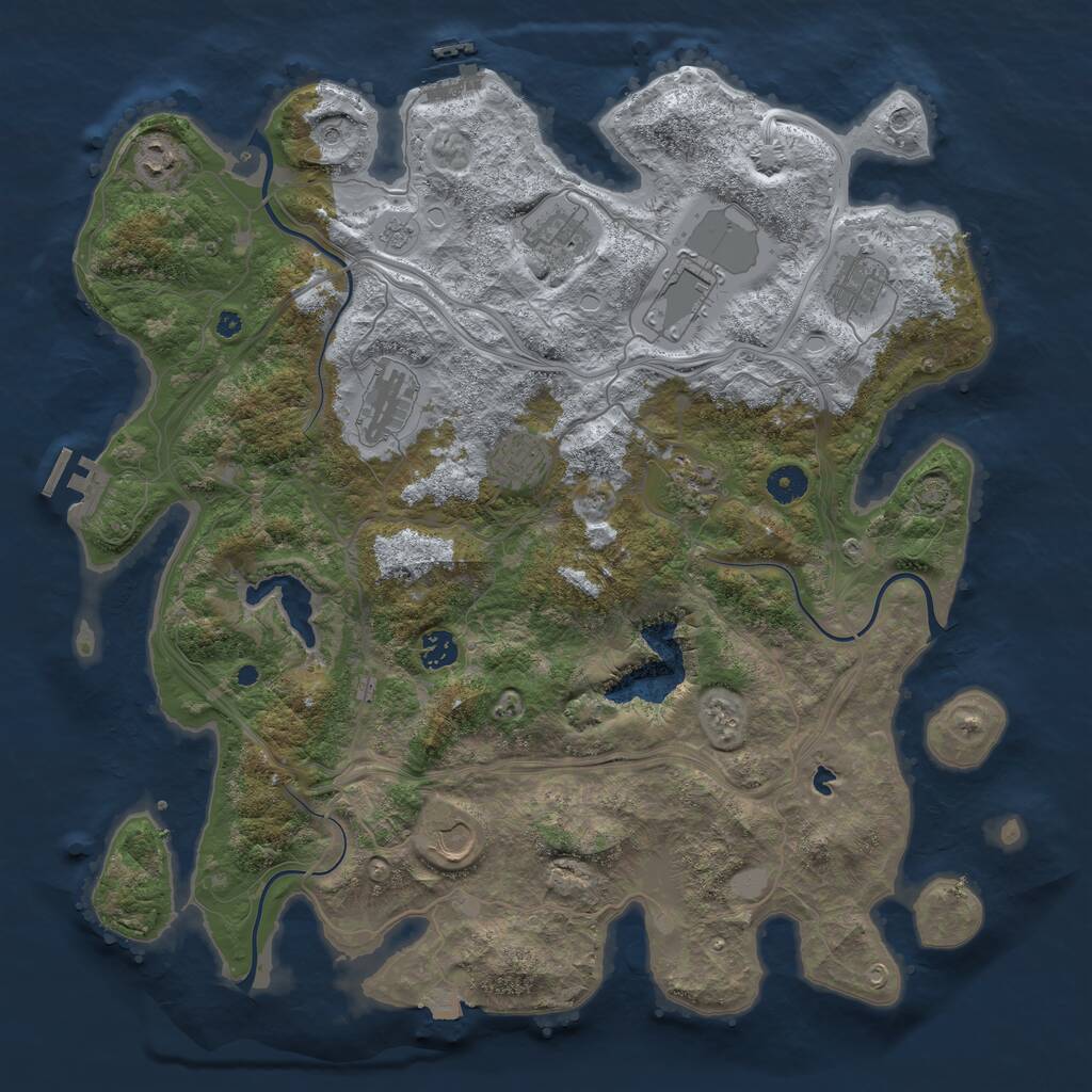 Rust Map: Procedural Map, Size: 4250, Seed: 197069083, 15 Monuments