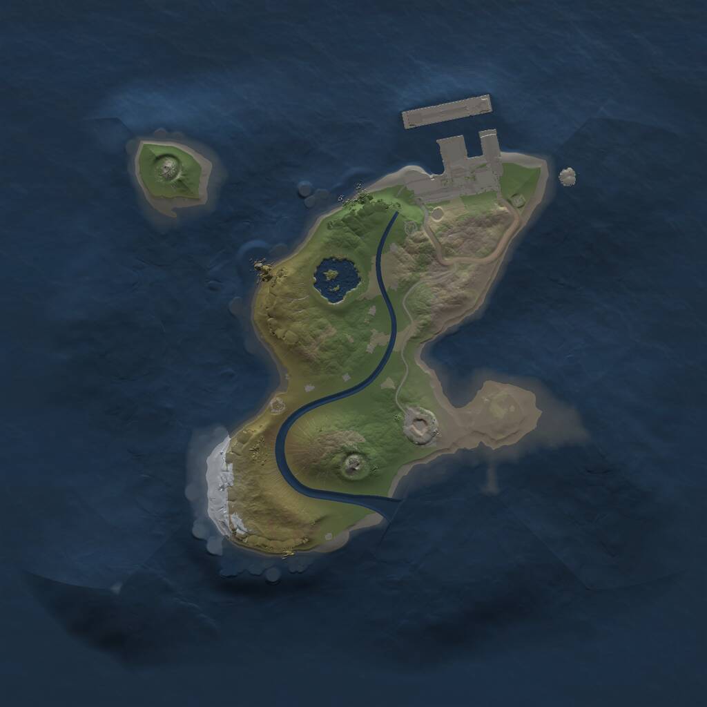 Rust Map: Procedural Map, Size: 1600, Seed: 1120841025, 2 Monuments