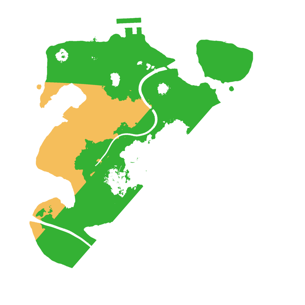 Biome Rust Map: Procedural Map, Size: 2500, Seed: 264162177
