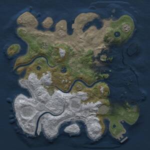 Thumbnail Rust Map: Procedural Map, Size: 3700, Seed: 1956292951, 14 Monuments