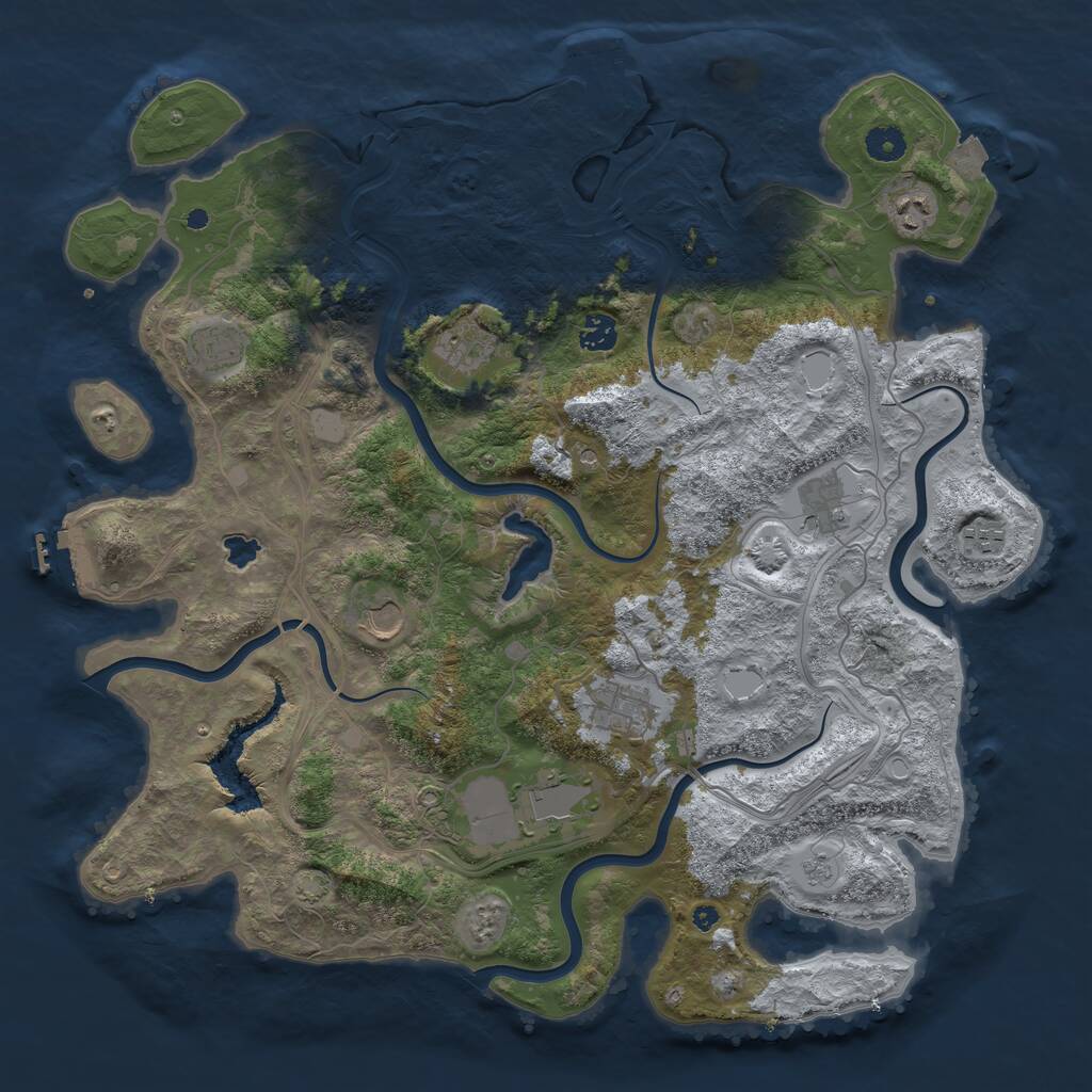 Rust Map: Procedural Map, Size: 4250, Seed: 1083202250, 15 Monuments