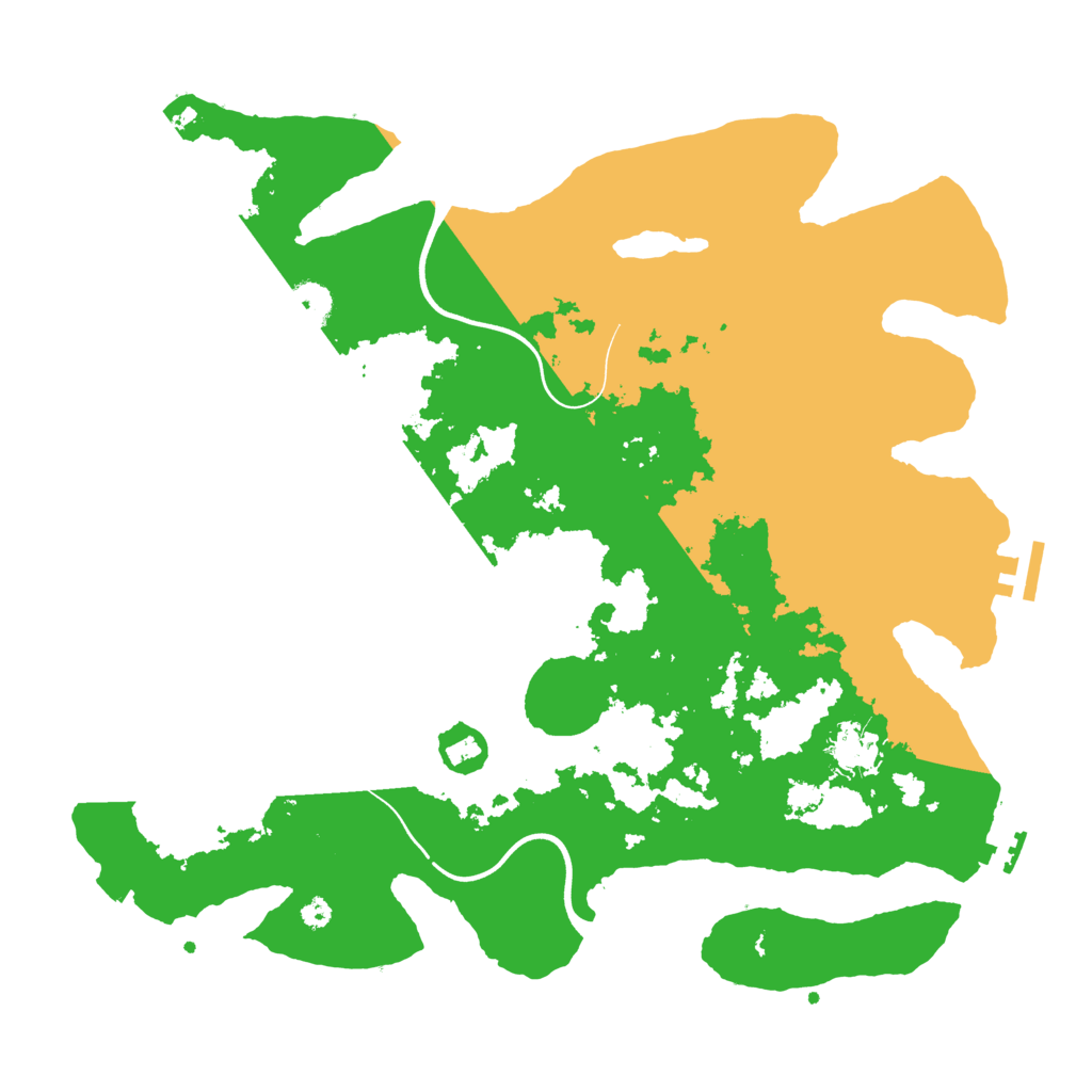 Biome Rust Map: Procedural Map, Size: 3700, Seed: 86727535