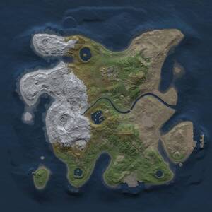 Thumbnail Rust Map: Procedural Map, Size: 2500, Seed: 923380846, 7 Monuments