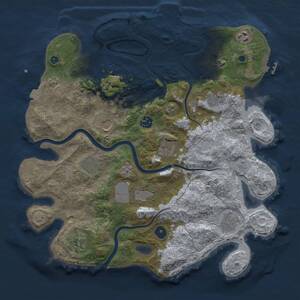 Thumbnail Rust Map: Procedural Map, Size: 3800, Seed: 1321366757, 16 Monuments