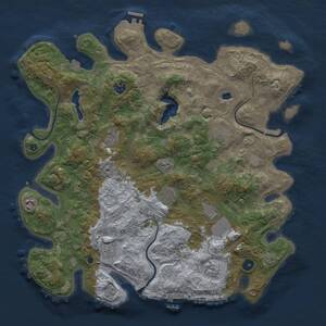 Thumbnail Rust Map: Procedural Map, Size: 4250, Seed: 39756861, 15 Monuments