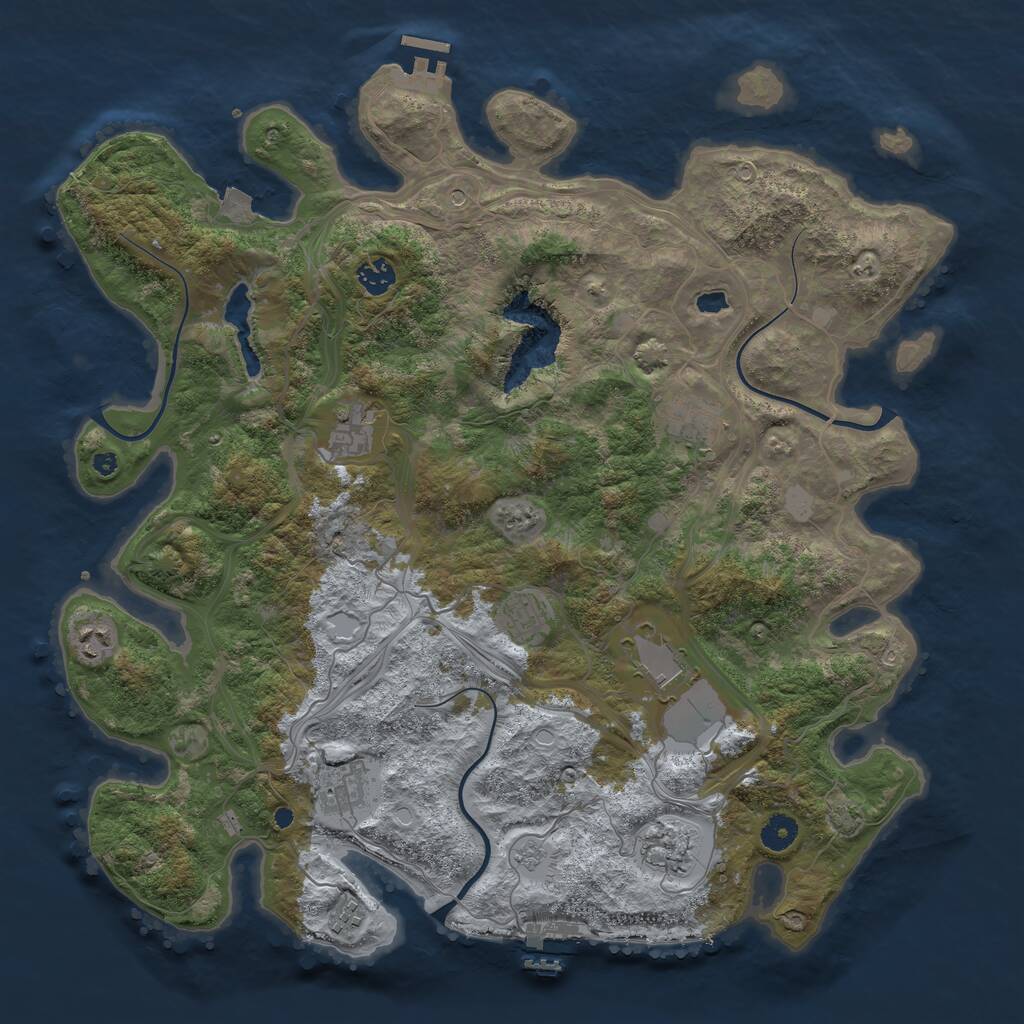 Rust Map: Procedural Map, Size: 4250, Seed: 39756861, 15 Monuments