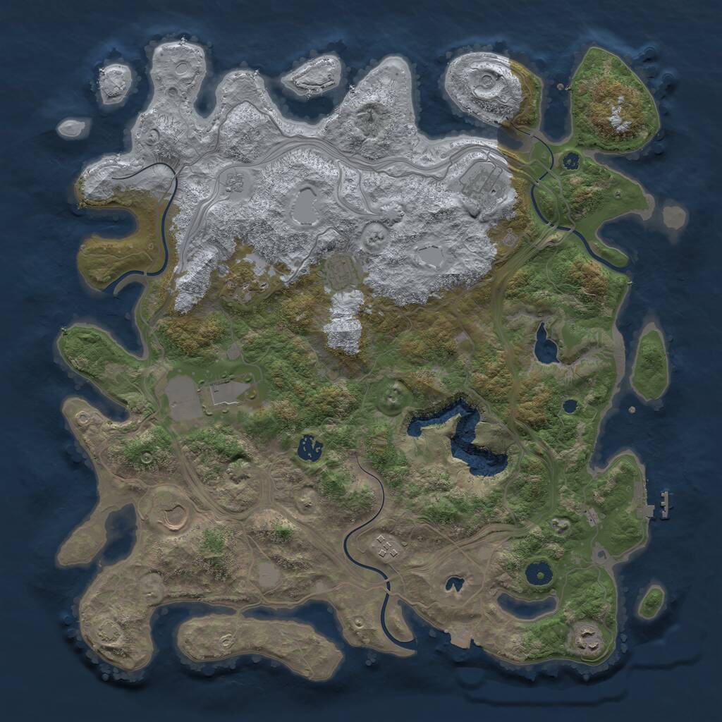 Rust Map: Procedural Map, Size: 4250, Seed: 1942025, 13 Monuments