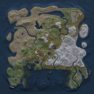 Thumbnail Rust Map: Procedural Map, Size: 4300, Seed: 22787439, 16 Monuments