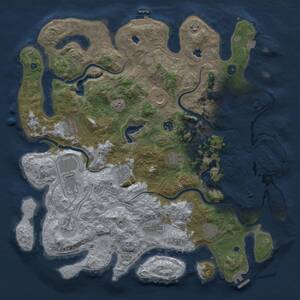 Thumbnail Rust Map: Procedural Map, Size: 4500, Seed: 43219876, 17 Monuments
