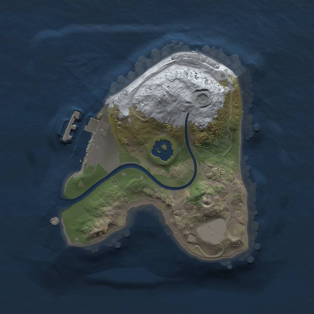 Rust Map: Procedural Map, Size: 1499, Seed: 1, 2 Monuments