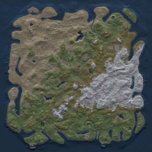 Thumbnail Rust Map: Procedural Map, Size: 6000, Seed: 2099024906, 17 Monuments