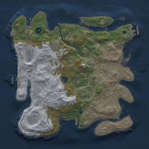 Thumbnail Rust Map: Procedural Map, Size: 3500, Seed: 865237, 12 Monuments