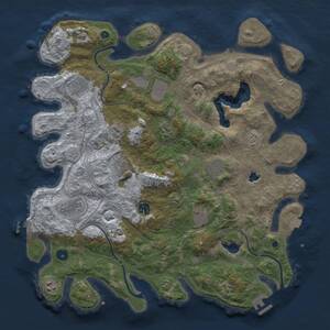 Thumbnail Rust Map: Procedural Map, Size: 4250, Seed: 1738102528, 16 Monuments