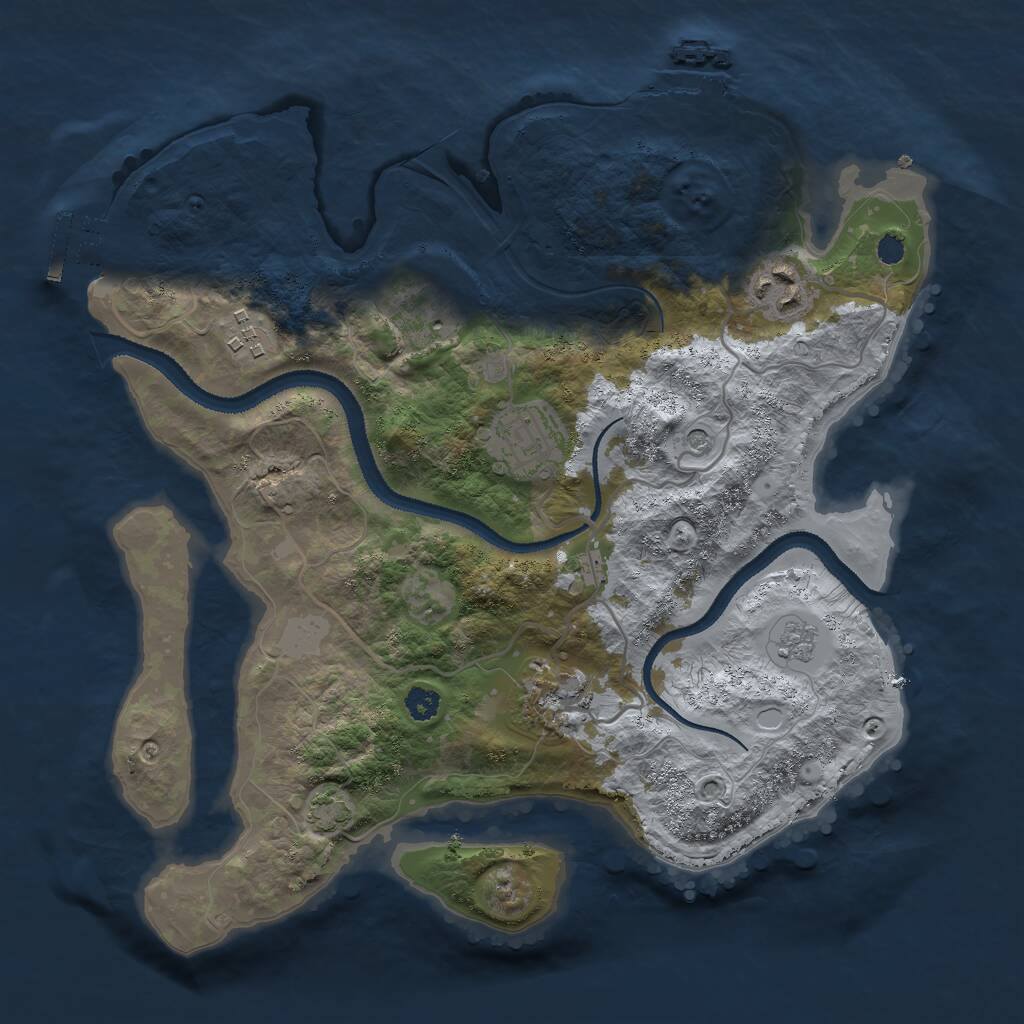 Rust Map: Procedural Map, Size: 3000, Seed: 4934, 11 Monuments