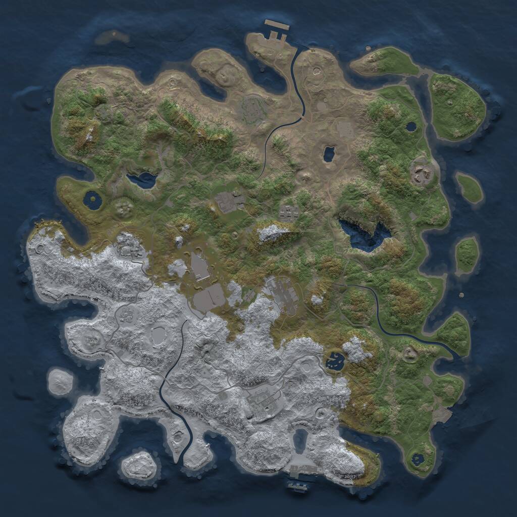 Rust Map: Procedural Map, Size: 4200, Seed: 35000, 15 Monuments