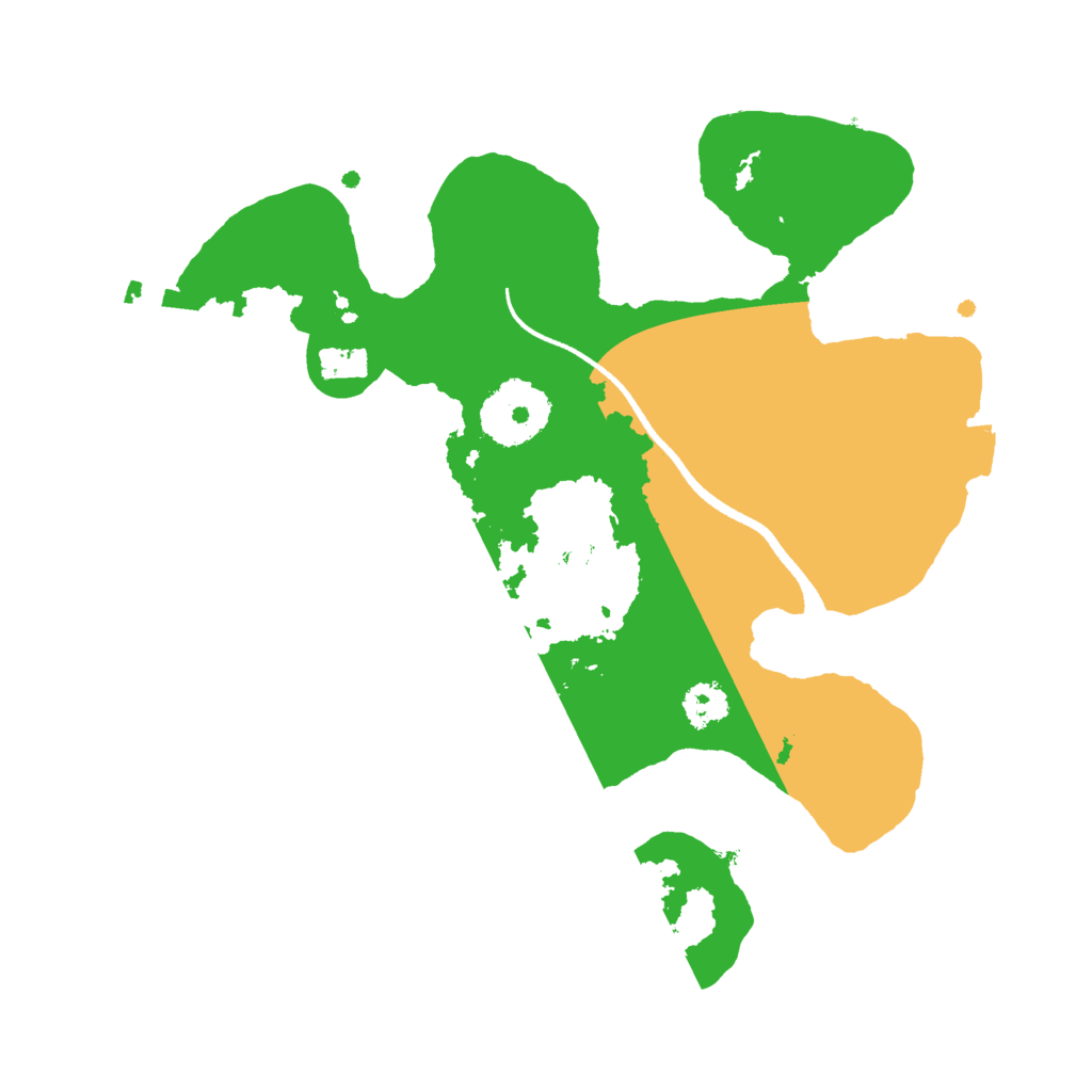 Biome Rust Map: Procedural Map, Size: 2500, Seed: 57740256