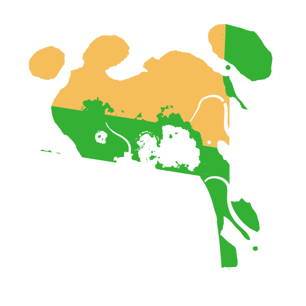 Biome Rust Map: Procedural Map, Size: 2500, Seed: 1968