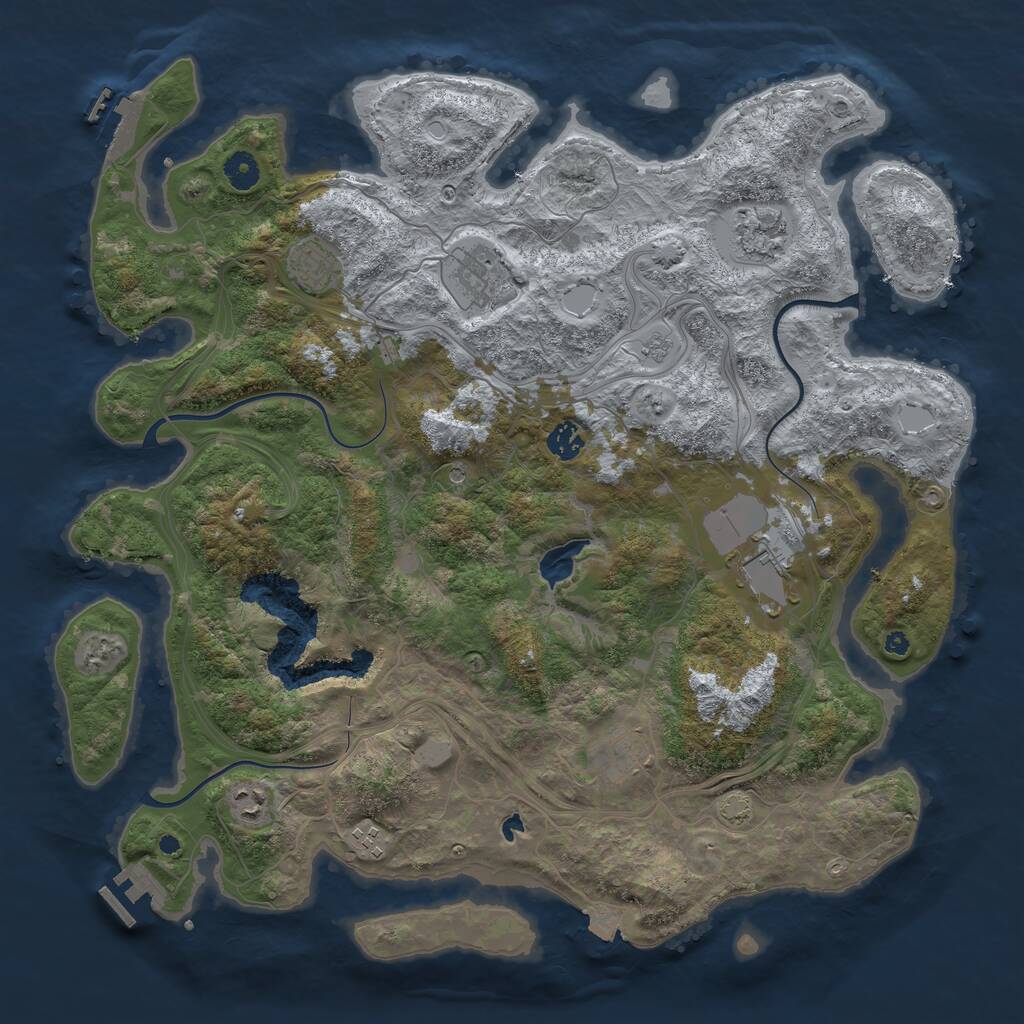 Rust Map: Procedural Map, Size: 4255, Seed: 47000, 14 Monuments