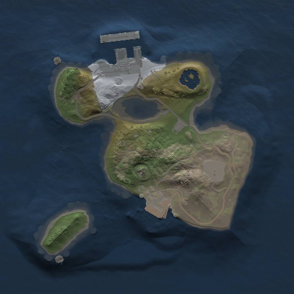 Rust Map: Procedural Map, Size: 1500, Seed: 1545443425, 2 Monuments